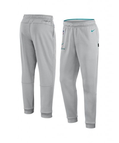 Men's Gray Miami Dolphins Sideline Logo Performance Pants $42.30 Pants
