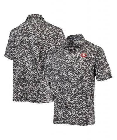 Men's Black Minnesota Twins Barrie Batik Button-Up Shirt $75.60 Shirts