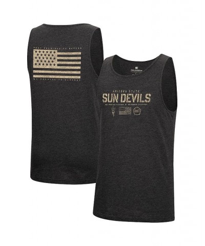 Men's Heathered Black Arizona State Sun Devils Military-Inspired Appreciation OHT Transport Tank Top $16.63 T-Shirts