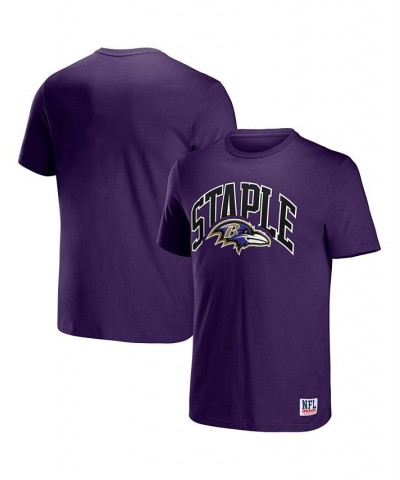 Men's NFL X Staple Purple Baltimore Ravens Lockup Logo Short Sleeve T-shirt $14.08 T-Shirts