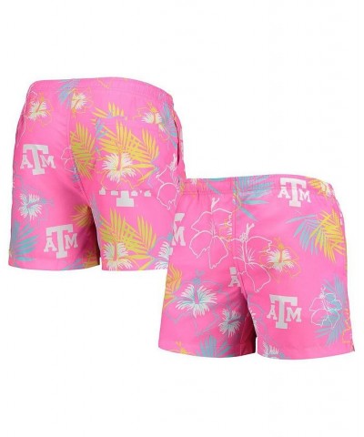 Men's Pink Texas A&M Aggies Neon Floral Swim Trunks $24.60 Swimsuits