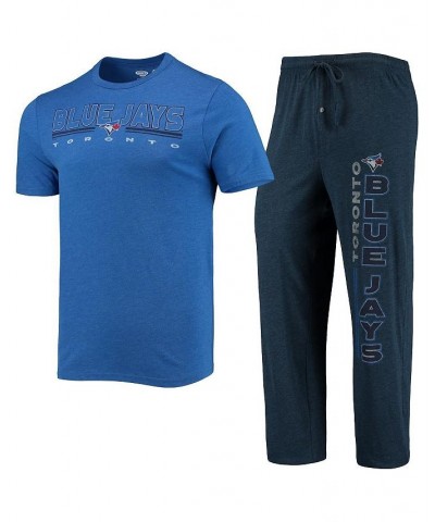 Men's Navy, Royal Toronto Blue Jays Meter T-shirt and Pants Sleep Set $32.20 Pajama