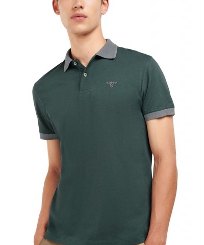 Men's Cornsay Contrast-Trim Short Sleeve Polo Shirt Green $41.40 Polo Shirts