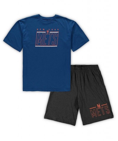 Men's Royal, Heathered Charcoal New York Mets Big and Tall T-shirt and Shorts Sleep Set $35.20 Pajama