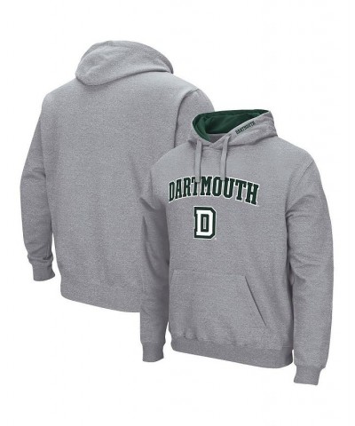 Men's Heathered Gray Dartmouth Big Green Arch Logo 3.0 Pullover Hoodie $22.55 Sweatshirt