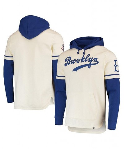 Men's '47 Cream Los Angeles Dodgers Trifecta Shortstop Pullover Hoodie $44.20 Sweatshirt
