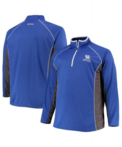 Men's Royal Kentucky Wildcats Big and Tall Textured Raglan Quarter-Zip Jacket $27.50 Jackets