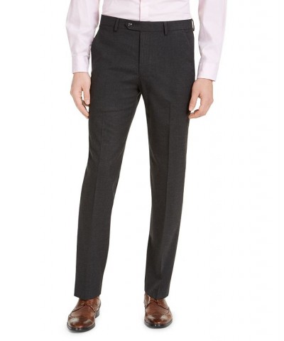 Men's Slim-Fit Stretch Solid Suit Pants Gray $27.49 Suits