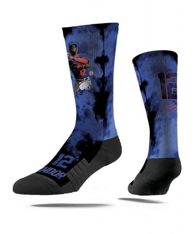 Men's Francisco Lindor New York Mets Fog Crew Socks $14.72 Socks