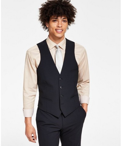 Men's Slim-Fit Solid Wool Suit Separates Black $82.25 Suits