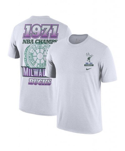 Men's White Milwaukee Bucks 2021/22 City Edition Courtside Heavyweight Moments Story T-shirt $21.99 T-Shirts