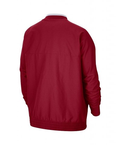 Men's Brand Crimson Oklahoma Sooners 2021 Coach Half-Zip Jacket $39.26 Jackets