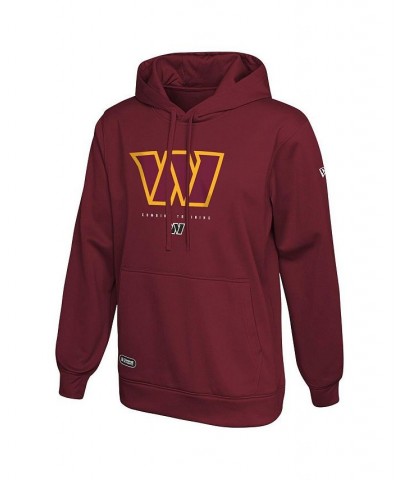 Men's Burgundy Washington Commanders Combine Authentic Watson Pullover Hoodie $22.56 Sweatshirt