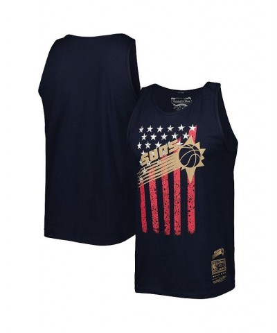 Men's Navy Phoenix Suns Hardwood Classics Americana Stars and Stripes Tank Top $18.01 T-Shirts