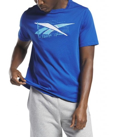 Men's Vector Logo Graphic T-Shirt Blue $16.68 T-Shirts