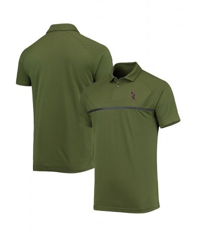 Men's Olive Chicago White Sox Delta Sector Raglan Polo Shirt $38.99 Polo Shirts