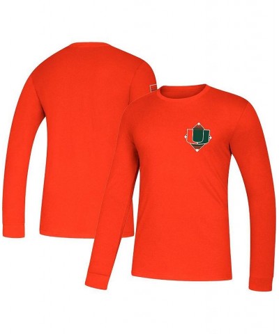 Men's Orange Miami Hurricanes Diamond Days Baseball Amplifier Long Sleeve T-shirt $23.99 T-Shirts