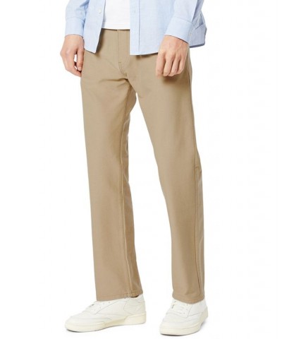 Men's Straight-Fit Comfort Knit Jean-Cut Pants Tan/Beige $36.48 Pants