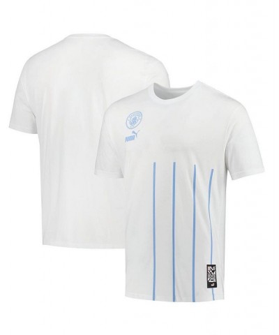 Men's White Manchester City FtblCulture Wordmark T-shirt $21.15 T-Shirts