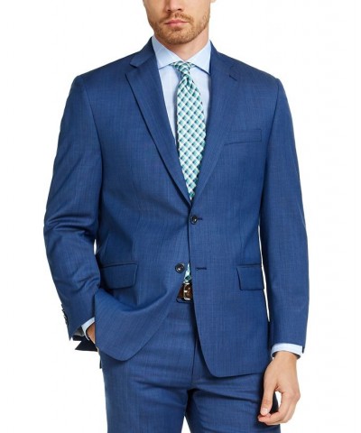 Men's Modern-Fit Airsoft Stretch Suit Jackets Blue $72.00 Suits