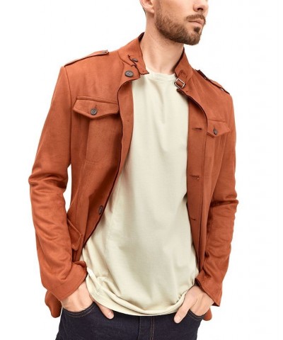 Men's Modern Safari Sport Coat Orange $76.00 Jackets