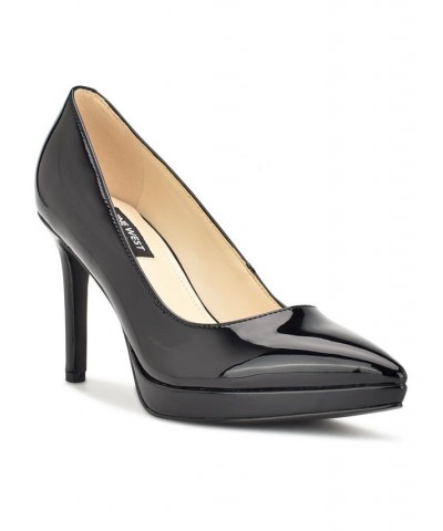 Women's Shelbe Pointy Toe Platform Dress Pumps Black $41.42 Shoes