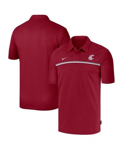 Men's Crimson Washington State Cougars 2020 Early Season Coaches Performance Polo Shirt $45.04 Polo Shirts