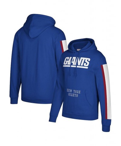 Men's Royal New York Giants Three Stripe Pullover Hoodie $43.34 Sweatshirt