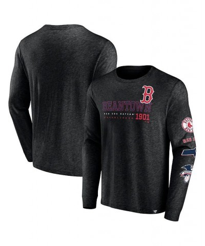 Men's Branded Black Boston Red Sox High Whip Pitcher Long Sleeve T-shirt $27.99 T-Shirts
