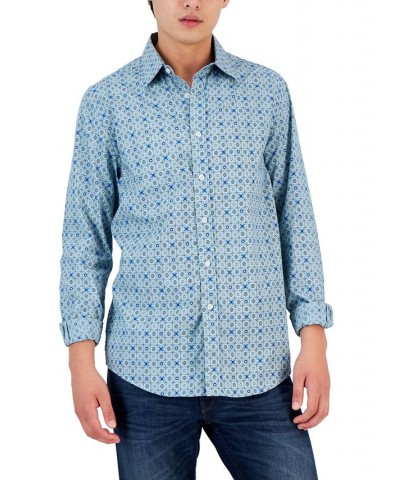 Men's Lopin Foulard Shirt Blue $9.94 Shirts