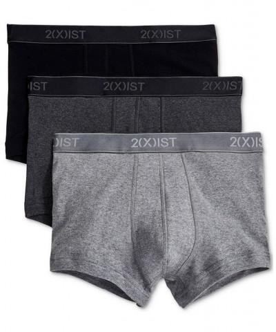 Men's Essential No-Show Trunks 3-Pack Black/Grey/Charcoal $26.95 Underwear