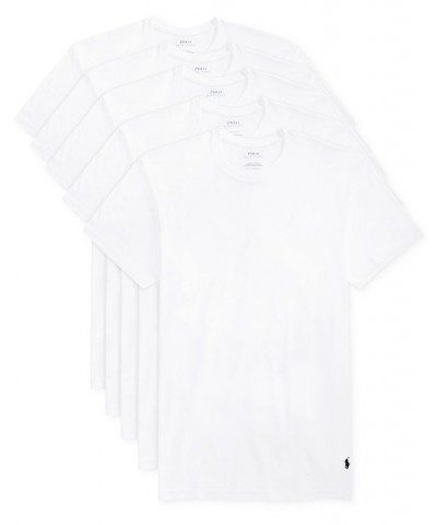 Men's Undershirt, Slim Fit Classic Cotton Crews 5 Pack White $38.00 Undershirt