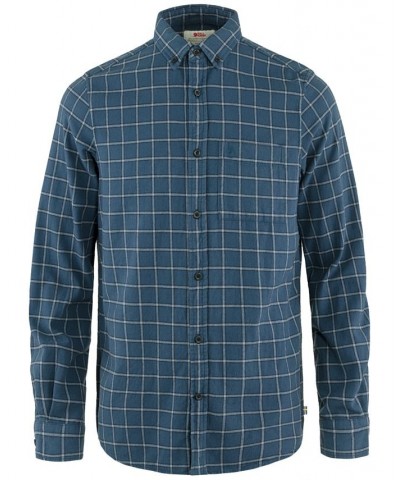 Men's Ovik Flannel Shirt Indigo Blue-flint Grey $24.73 Shirts