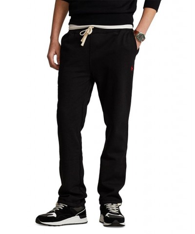 Men's Cotton-Blend-Fleece Pants Polo Black $64.80 Pants